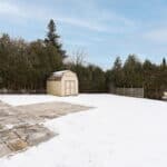 2486 Prestonvale Rd. Courtice Home For Sale Backyard and Patio snowcovered