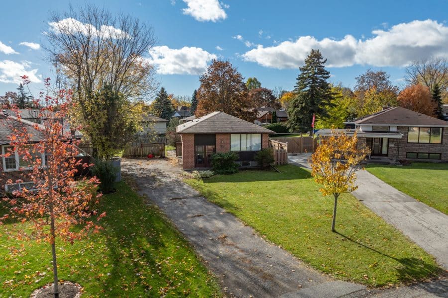 23 Sunset Rd. Bowmanville Home For Sale Drone Exterior Front