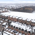 11 Burtonbury Lane Ajax home for sale - Drone from above showing exterior of home