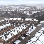 11 Burtonbury Lane Ajax home for sale - Drone from above showing exterior of home