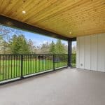 Covered balcony from primary bedroom