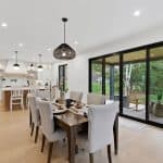 Dining room with walkout to backyard