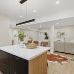 Basement kitchen and dining area