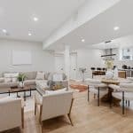 Recreation room in basement