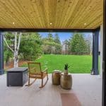 Covered backyard porch