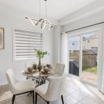 Dining area with walkout to backyard