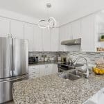 Kitchen with quartz countertops