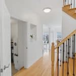 Front entryway with hardwood floor
