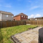 Fully fenced backyard