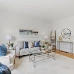 Living room with hardwood floor