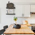 Updated kitchen with wood countertops