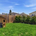Fully fenced backyard