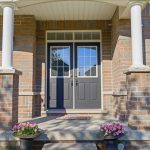 Double door entry and front porch