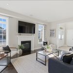 Living room with fireplace