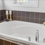 Bathtub in bathroom