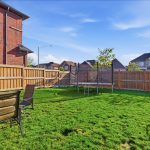 Fenced backyard