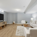 Finished basement with recreation room