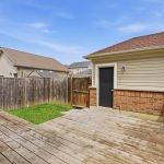 Deck in backyard