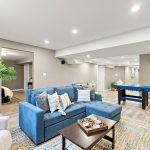 Finished basement with recreation room