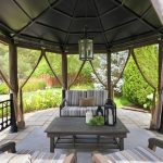 Gazebo in backyard