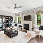 Family room with gas fireplace