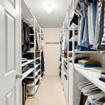 Walk in closet for primary bedroom